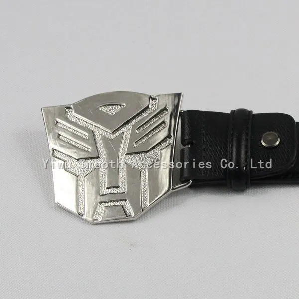 Environmental Decepticons Pattern Men's Belt Smooth Button Letter Buckle photo-2