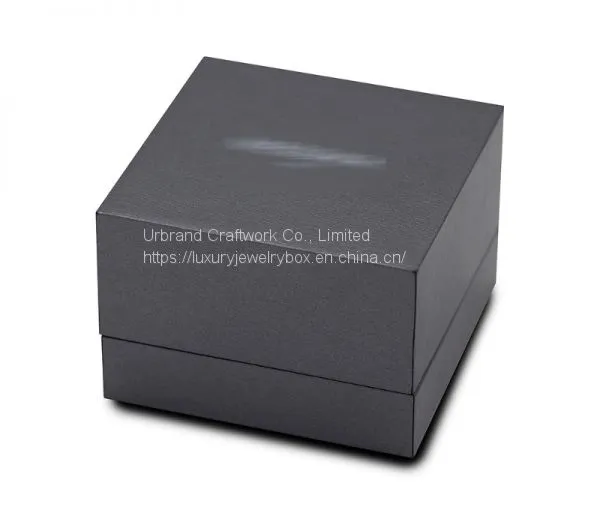 PU Leather Ring Gift Packaging Box With Sleeve Custom Logo Drawing Type Wedding Ring Box photo-4