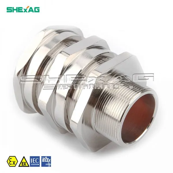 China Suppliers Industrial Explosion-proof Clamp Union Non-armoured Metal Brass Cable Gland Size M25 photo-2