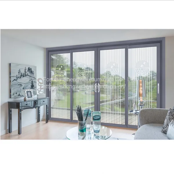 Factory Price Interior Residential Aluminum Frame Double Glass Entry Sliding Door photo-4