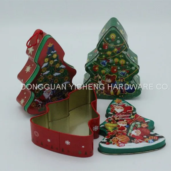 Christmas Tree Tin Box Chocolate Candy Gift Packaging Tin Box photo-5