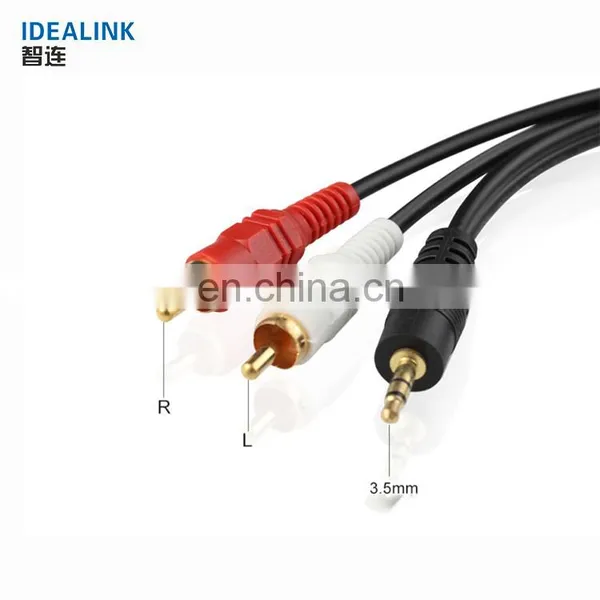 Low Price to 2 Rca Audio Cable 3.5mm Output Cable Rca Video Audio Cable photo-2