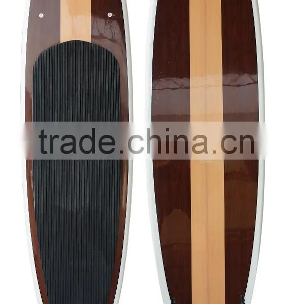 Bamboo Veneer Epoxy Resin Fiberglass Stand up Paddle Board Surfboard