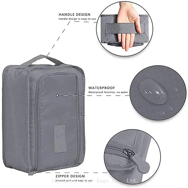 Portable Sneaker Bag Waterproof Breathable Single Travel Boot Rugby Sports Gym Carry Storage Case Foldable Small Shoe Bag photo-2