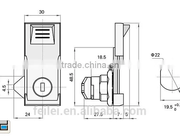 Wholesale High Safty ROHS Chrome Plated Metal Cabinet Plane Locks photo-6