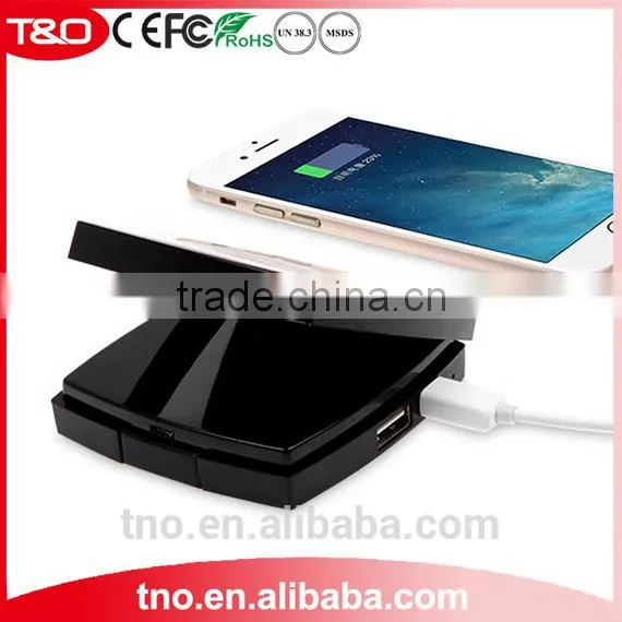 2016 Fashion 3000mah Channel Power Bank Mirror Travel Charger Quality Choice photo-3