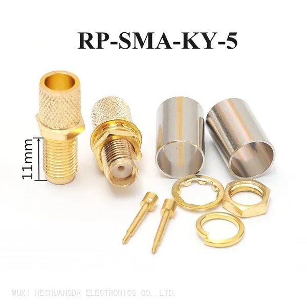 RF Adapter for RG6 RG316 RG174 50-3DFB Cable RP SMA-J-5 Connector RP SMA-KY-5 Coaxial Connector photo-5