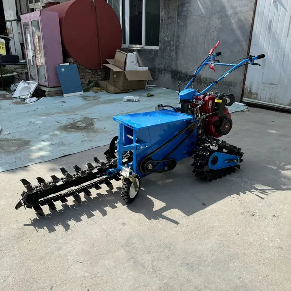 Hard Soil Trencher Farmland Vineyard Small Diesel Tractor Line Trench Pipeline Trenching Chain Trenching Tool photo-5