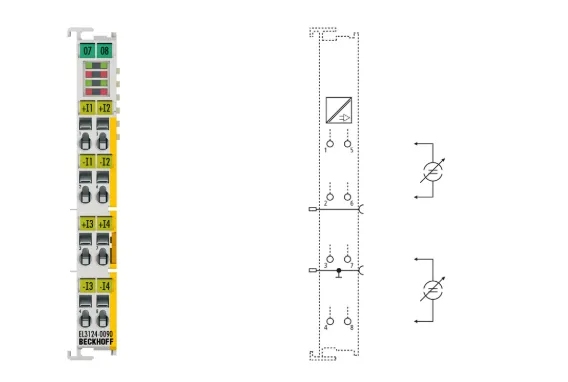 BECKHOFF EL3124-0090 EtherCAT 4-канальный аналоговый модуль ввода термометра сопротивления PT100 для промышленной автоматизации IO-терминал PLC