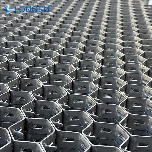 For Curved Ducts Crimp Shelltype Bonding Hole Custom Metal Cellular Grid Carbon Steel Hexsteel Tortoise Shell Net photo-6