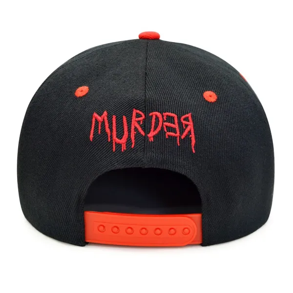 Stylish 5-panel Flat-brim Snapback Hats With Decorative Rope Detail, Embroidery Adjustable Snapback Hat Custom photo-4