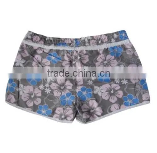 Girls' Floral Flower Printing Beach Board Swimming Shorts photo-2