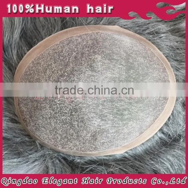China Wholesale Websites Unprocessed Indian Virgin Hair Mens Toupees Grey Hair photo-4