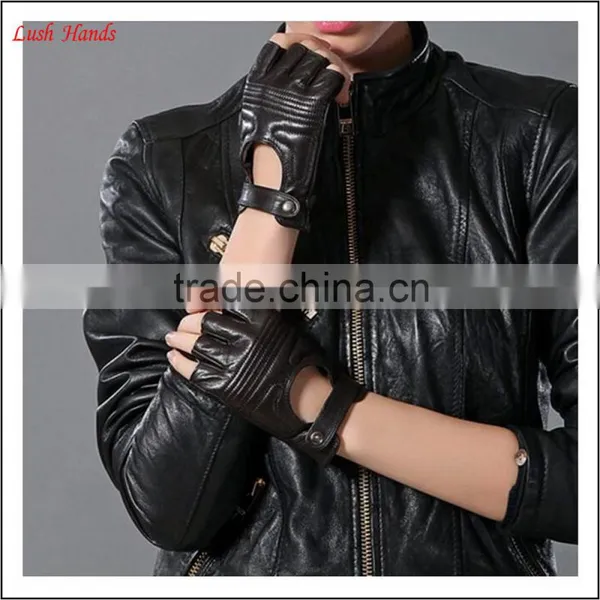 Women Fashion Leather Driving Gloves Wholesale photo-3