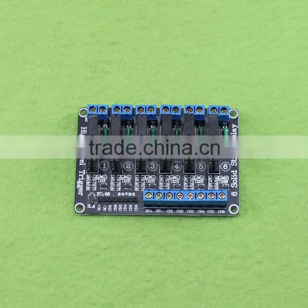6 Way Solid State Relay Module 5V High Level Trigger Solid State Relay With Fuse Epansion Board photo-2