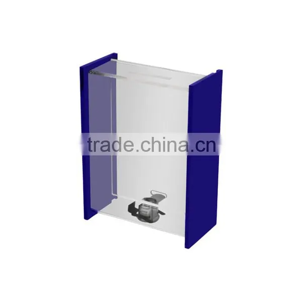 2016 Factory Price Acrylic Vote Box /Charity Box/Money Box With Lock photo-4