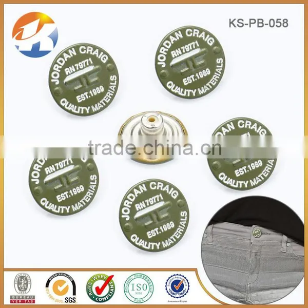 Colorful Custom Brass Shank Jeans Button photo-5