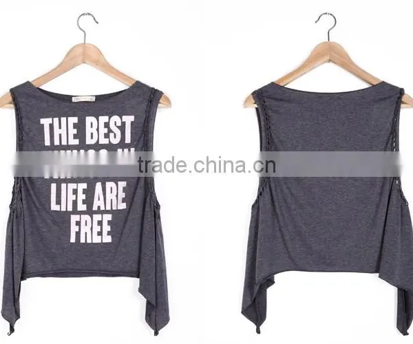 Wholesale Garment Factory Casual Printed Sleeveless Tops photo-5