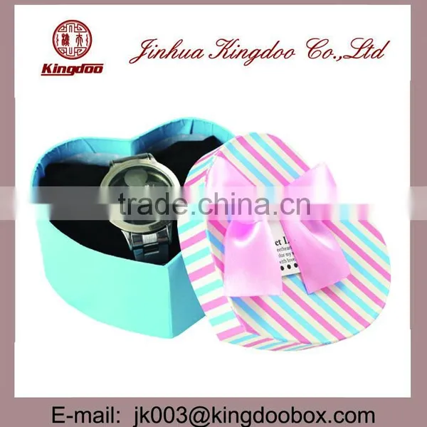 Jinhua Supplier Small Handmade Heart Shaped Paper Watch Box Ribbon photo-2