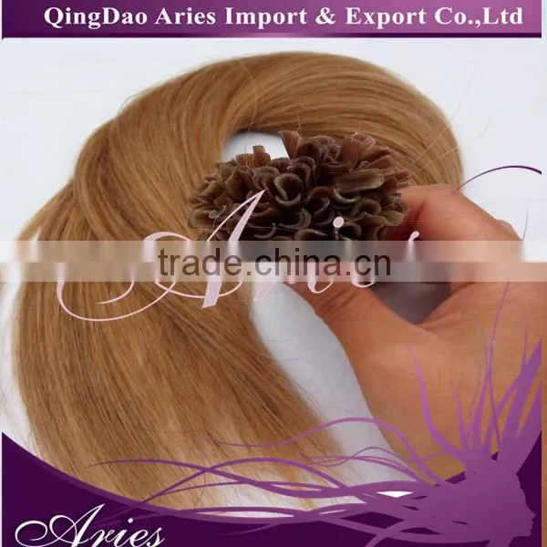 Aries U Nail Tip Pre Bonded Keratin Glue Fusion Remy Human Hair Extensions 22" photo-2