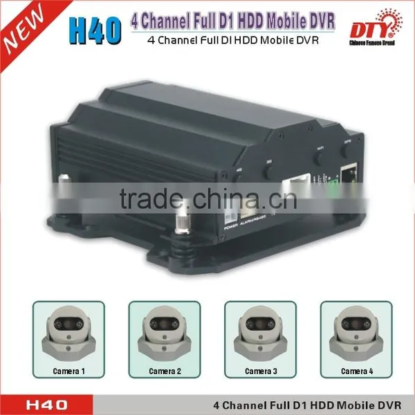4-channels H.264 Double SD Card 3G 4G WiFi GPS Mobile Car DVR With SIM Card photo-2