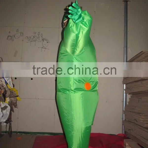 DJ-CO-116 Inflatable Suit Funny Colorful Halloween Costume Green Jumpsuit photo-2