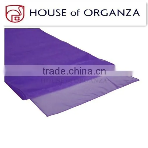 Wedding Decor Supplies Banquet Organza Table Cover Overlay Runners for Wedding Party Table Decoration