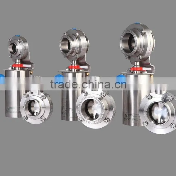 Pneumatic Sanitary Butterfly Valve Stainless Steel Butterfly Valve