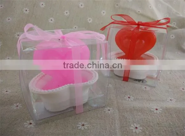 Factory Main Products hesrt shape hot sale wedding candle