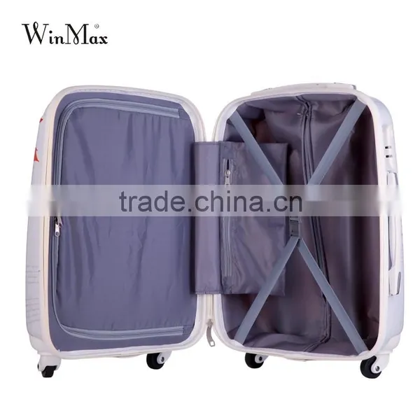 ABS Printed Butterfly Hardshell Lightweight Trolley Luggage Bag photo-4
