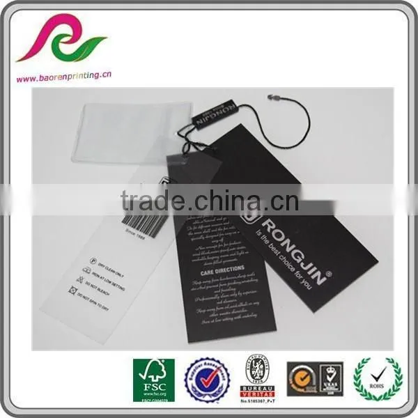 Printed Clothing Label , Paper Hangtag Printing Service China Factory photo-3