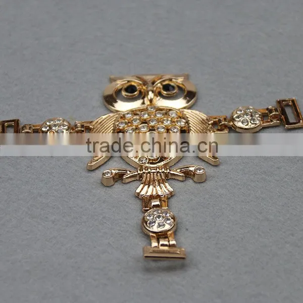 OWL Shape Shoe Upper Accessories Sandal Metal Buckels photo-2