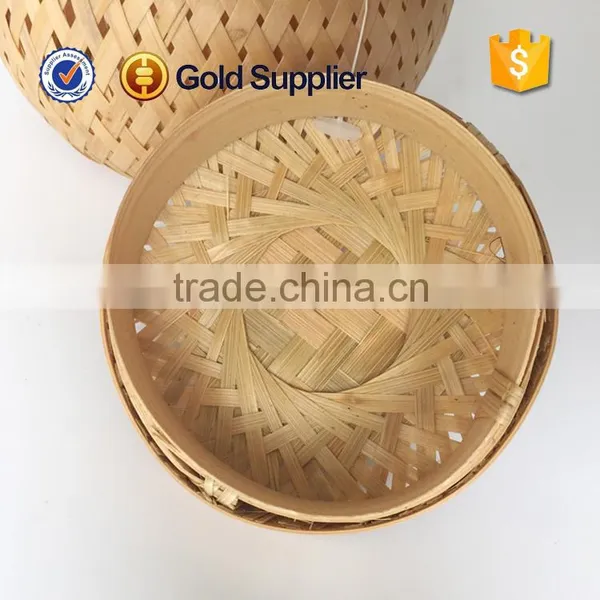 2016 High Quality Cheap Mini Round Bamboo Basket for Tea photo-3