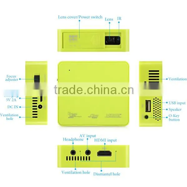 2016 Hottest UC50 Mini DLP Projector HD 1080P 800Lumens 854*480 Mini LED Projector photo-3