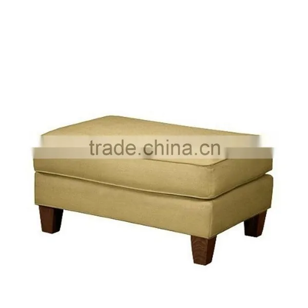 Rectangle Shape Fabric and Leather Small Ottoman YO7009