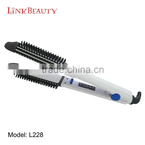 Professional Hot Sale Hair Straightening 2 in 1 Curling Hair Straightener Comb photo-2