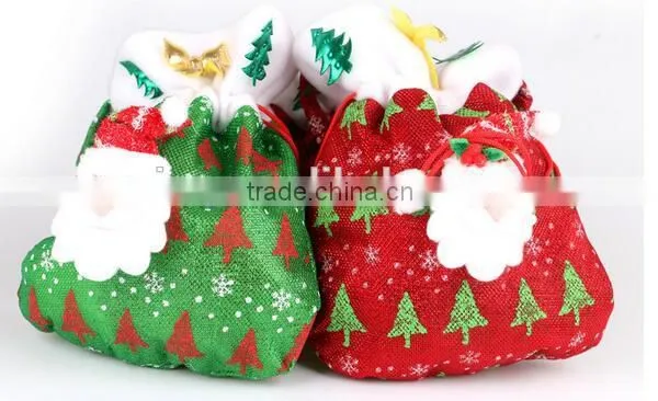 Xmas Festival Present Christmas Santa Claus Candy Gifts Bag Sack Stocking Filler photo-4
