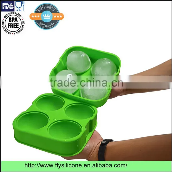 Promotional Gift Quick-freeze Perfect Sphere Premium Silicone Ice Ball Mold photo-3