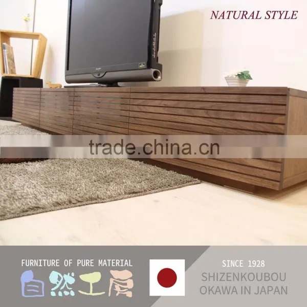 High Quality Modern Design tv Board With Various Kind of Wood Made in Japan