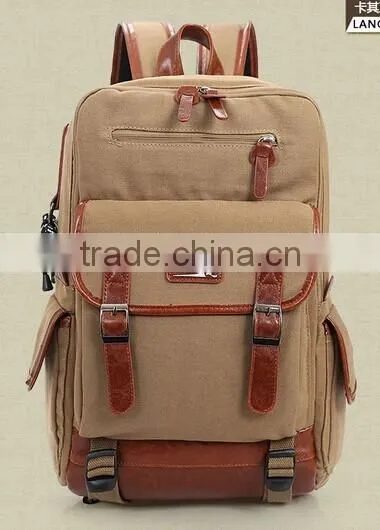 2016 Canvas Hiking Backpack, Mens Canvas Bag, Canvas Backpack photo-2