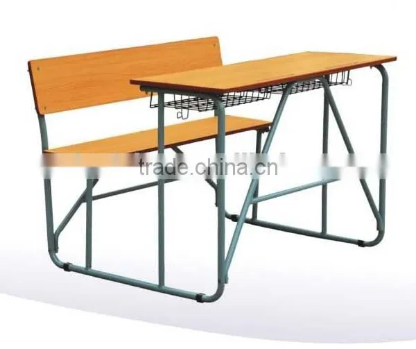 Cheep Detachable 2-person Desk & Chair School Furniture A-130 photo-2