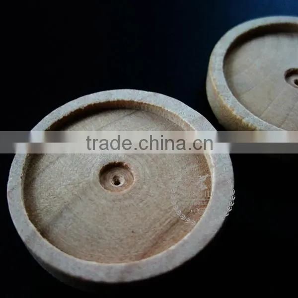 25mm Setting Size Natual Log Wood Round Bezel Pendant Setting DIY Findings Bezel Tray Supplies 1411137 photo-4