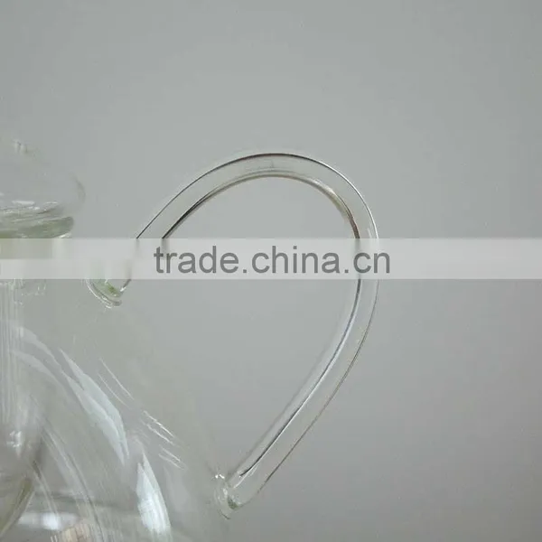Wholesale 400ml Pyrex Glass Teapot With Bow and Tray High Borosilicate Glassware N6381 photo-3
