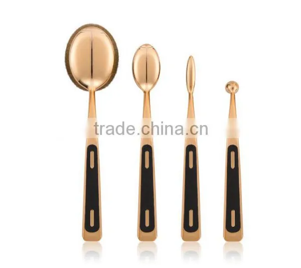 Super Quality Pro4 Makeup Brushes Toothbrush Oval Makeup Brush Foundation Powder Kit Golf Shape Pipe Makeup Brushes Set 4pcs/set photo-3