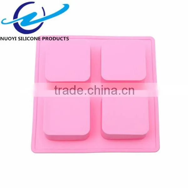 4 Cavities Square Shape Block Mould Soap photo-2