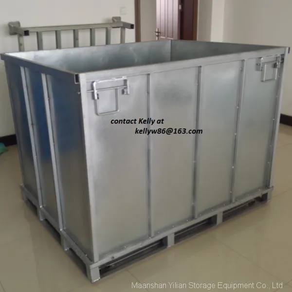 Foldable Stackable Steel Storage Box Cage Metal Bin Container photo-4