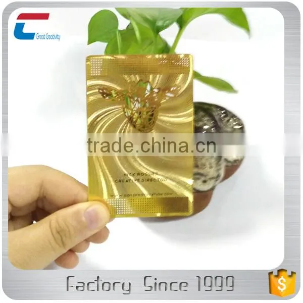 Unique Shading Engraved Gold Metal Business Card photo-5
