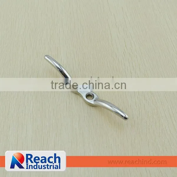 4 1/2" Nickel Plated Zinc Alloy Butterfly Cleat Rope Hook