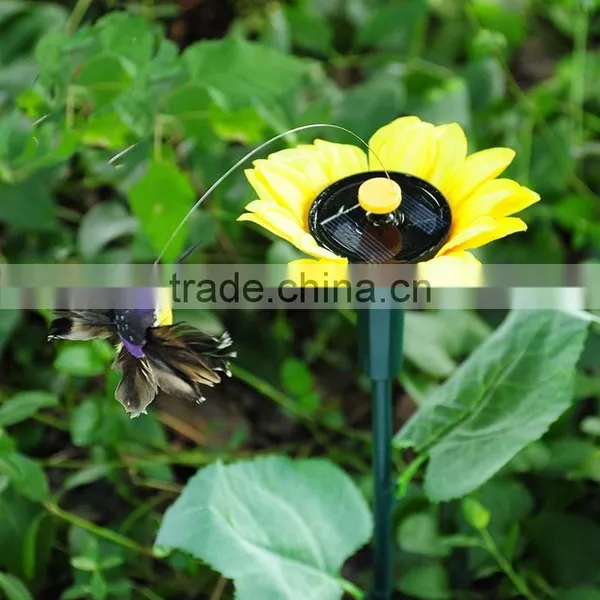 Hotest Solar Hummingbird With Sunflower Solar Dancing Hummingbird Garden Decoration Solar Hummingbird Artificial Hummingbird photo-3