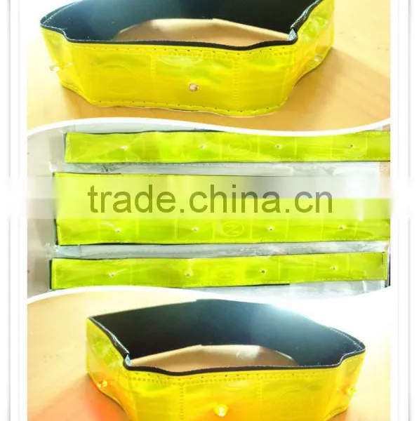 Promotional New Fashion PVC LED Wrist Safety Arm Band Reflective Gift
